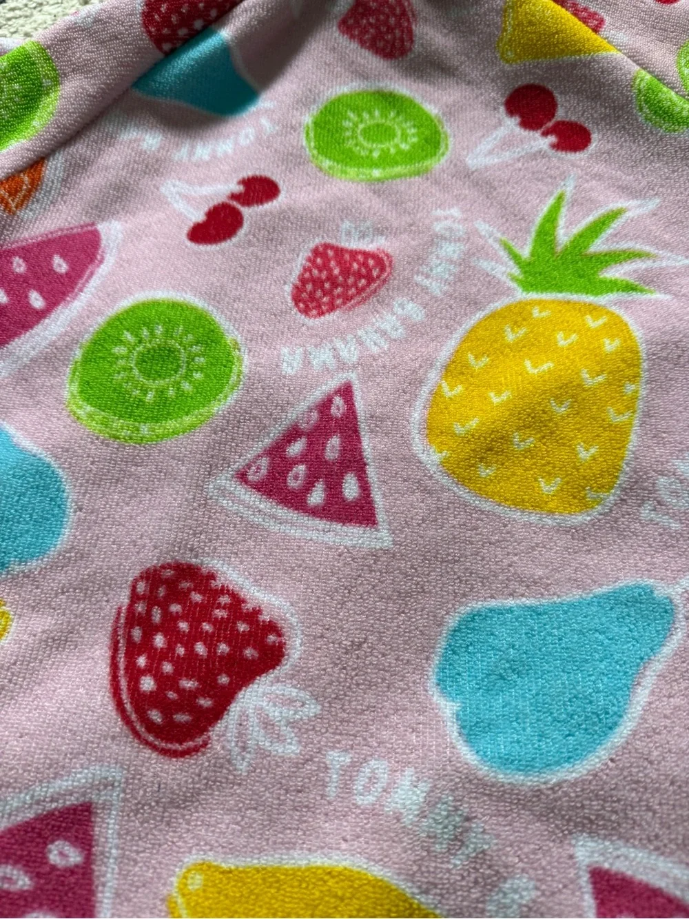 Tommy Bahama Pink Hooded Fruit-Print Coverup - Small/Medium 3-6
